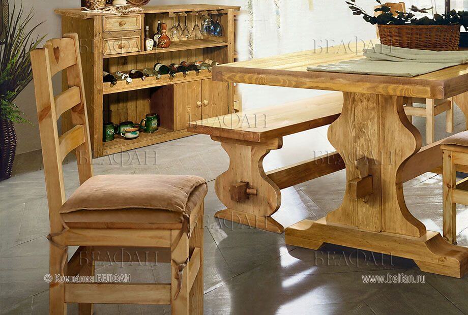 Бар с деревянной мебелью